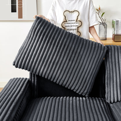 Fabric Loveseat Sofa with Storage Armrest and USB