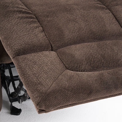 Fabric Manual Recliner Chair with Dual Cup Holders and Generous Padded Cushions