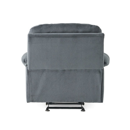 Fabric Manual Recliner Chair with Dual Cup Holders and Generous Padded Cushions