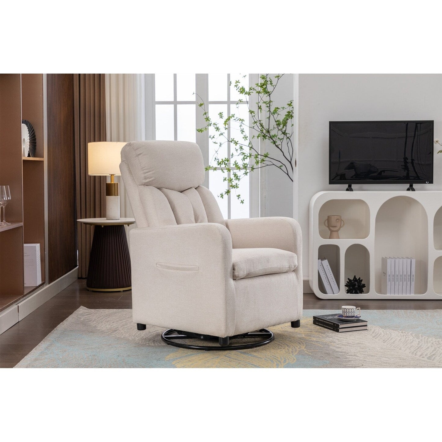 Fabric Swivel Rocking Chair Gilder Chair