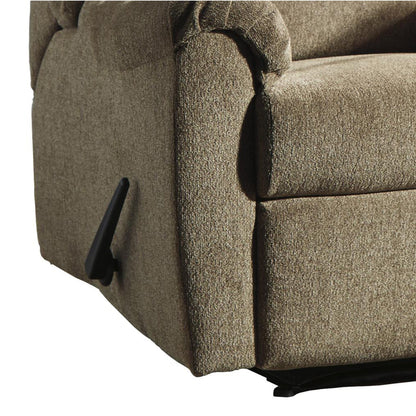 Fabric Upholstered Zero Wall Recliner with Pillow Top Armrests, Beige