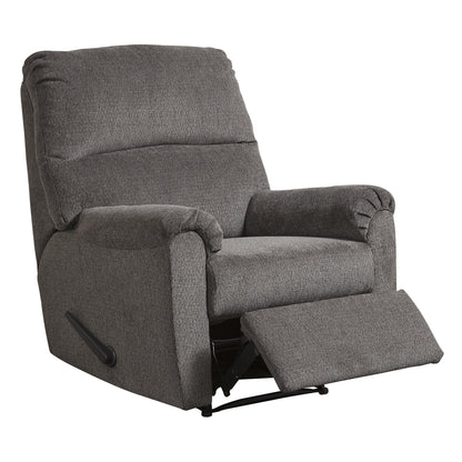 Fabric Upholstered Zero Wall Recliner with Pillow Top Armrests, Gray