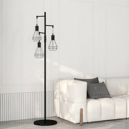 Farmhouse Industrial Floor Lamp Standing Tree Tall Lamp