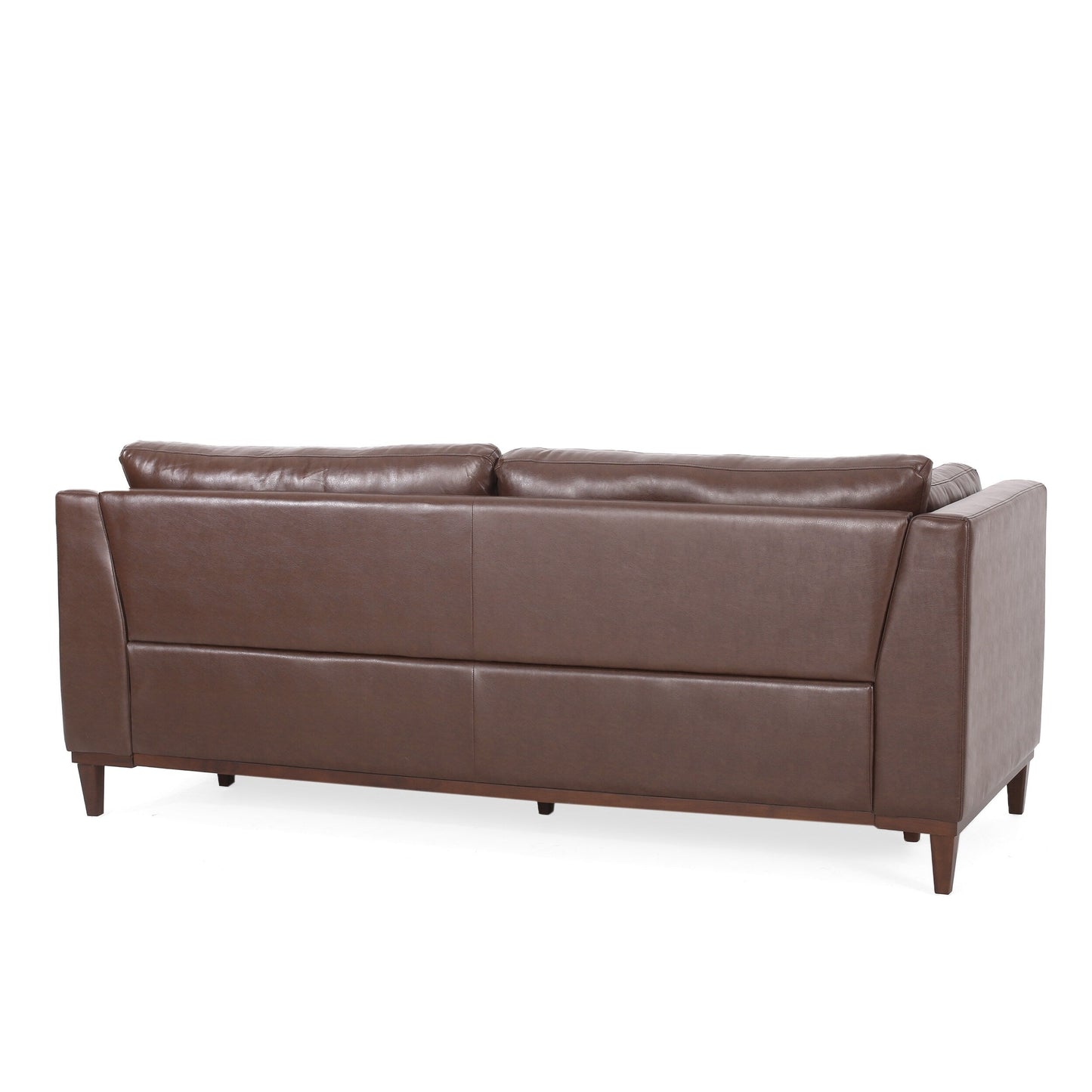 Faux Leather 3-seater Sofa with Birch Wood Legs