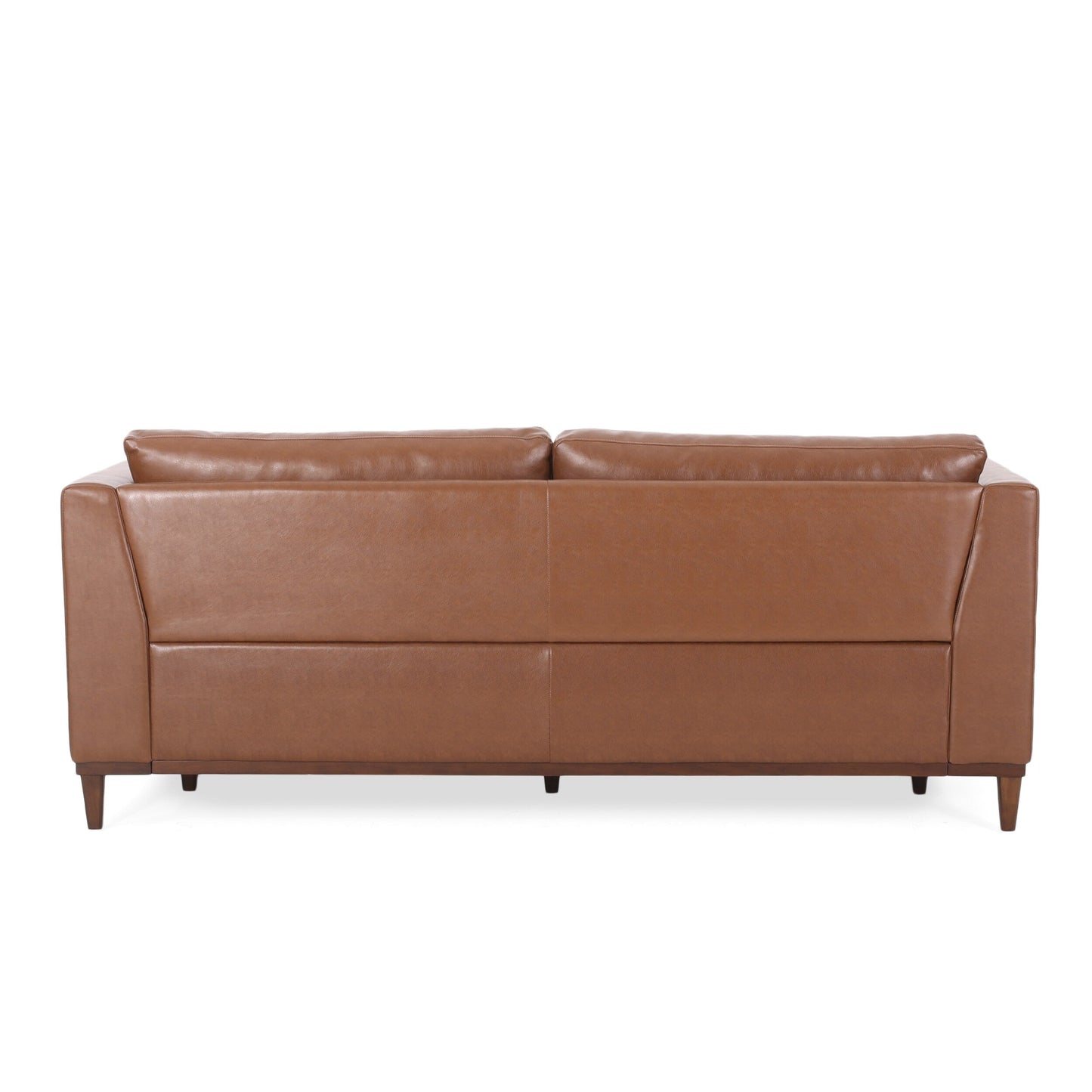 Faux Leather 3-seater Sofa with Birch Wood Legs