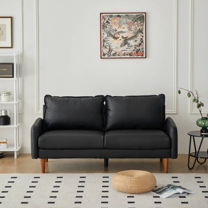 Faux leather 70'' Square Arm Sofa