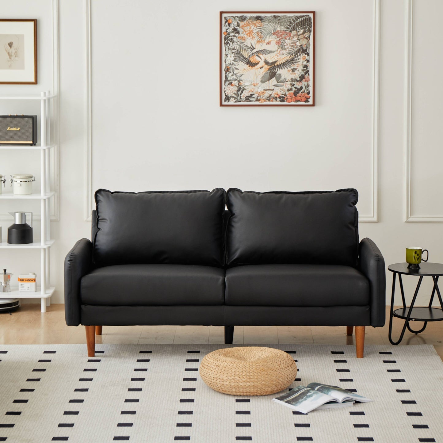 Faux leather 70'' Square Arm Sofa