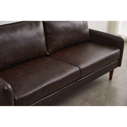Faux leather 70'' Square Arm Sofa