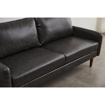 Faux leather 70'' Square Arm Sofa