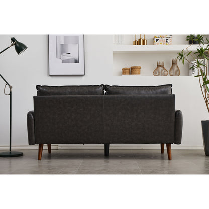 Faux leather 70'' Square Arm Sofa