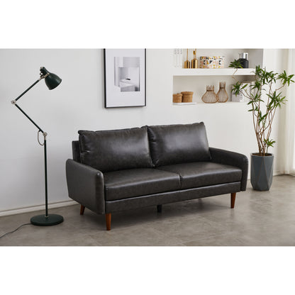 Faux leather 70'' Square Arm Sofa