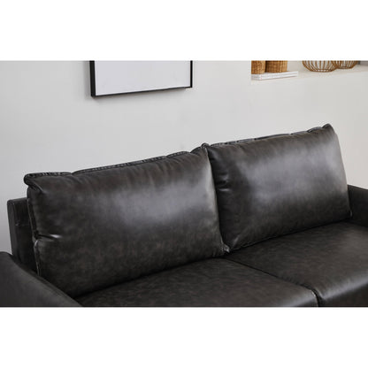 Faux leather 70'' Square Arm Sofa