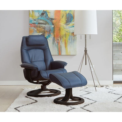 Fjords Admiral R Leather Recliner and Ottoman