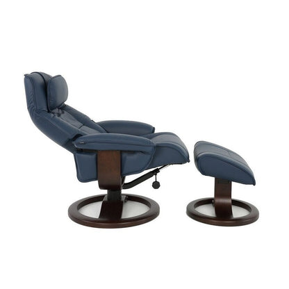 Fjords Admiral R Leather Recliner and Ottoman
