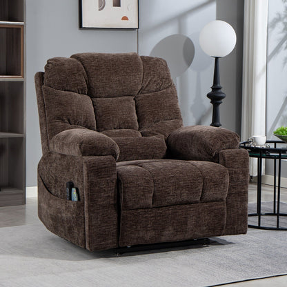 Flagship Dual Motor 26 Oversized Chenille Power Lift Recliner Chair