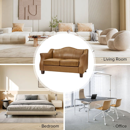 Franco Traditional 60 Wide Genuine Leather Sofa by HULALA HOME