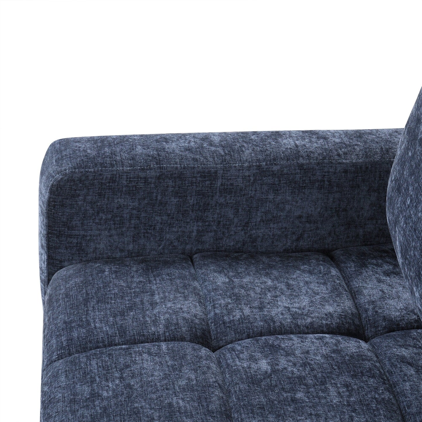 Free Conversion L-Shaped 3-Seat Sectional Sofa Bed with Storage Space and Removable Cushions for Living Room Apartment