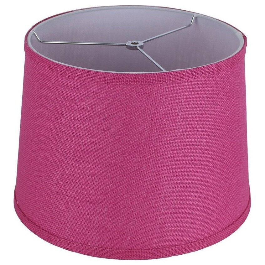 French Drum Burlap Lampshade, 12 to 16 Bottom Size