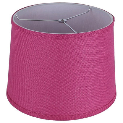 French Drum Burlap Lampshade, 12 to 16 Bottom Size