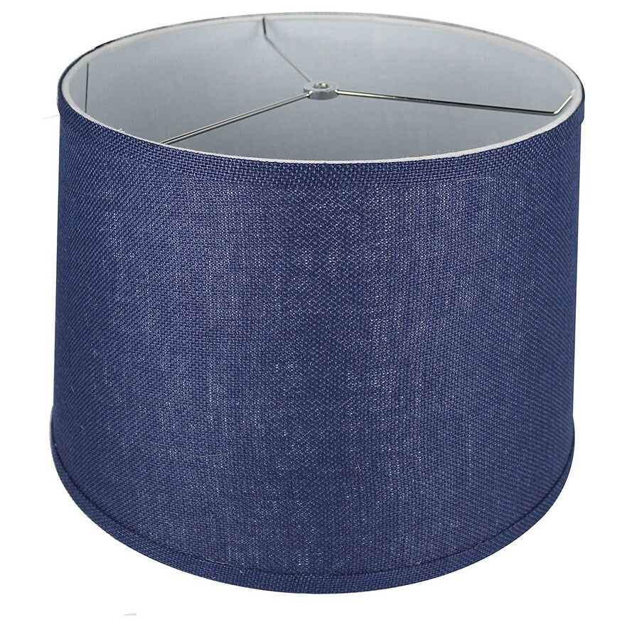 French Drum Burlap Lampshade, 12 to 16 Bottom Size