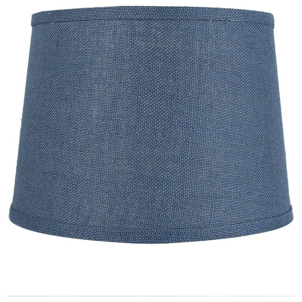 French Drum Burlap Lampshade, 12 to 16 Bottom Size
