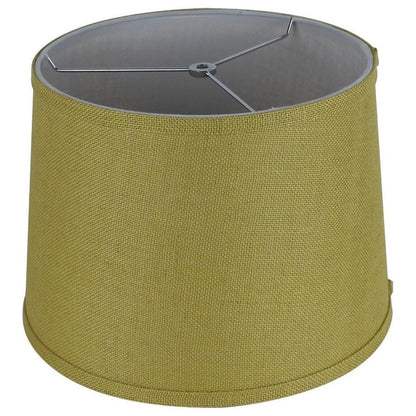 French Drum Burlap Lampshade, 12 to 16 Bottom Size