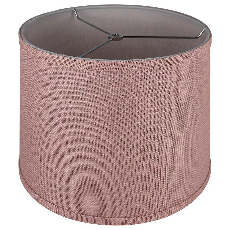 French Drum Burlap Lampshade, 12 to 16 Bottom Size