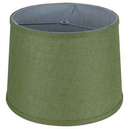 French Drum Burlap Lampshade, 12 to 16 Bottom Size