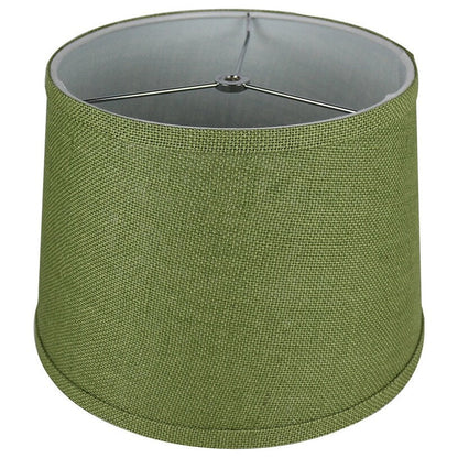 French Drum Burlap Lampshade, 12 to 16 Bottom Size
