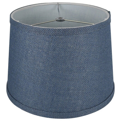 French Drum Burlap Lampshade, 12 to 16 Bottom Size