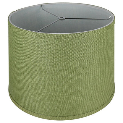 French Drum Burlap Lampshade, 12 to 16 Bottom Size