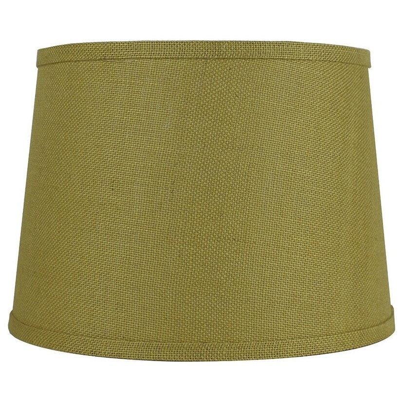 French Drum Burlap Lampshade, 12 to 16 Bottom Size