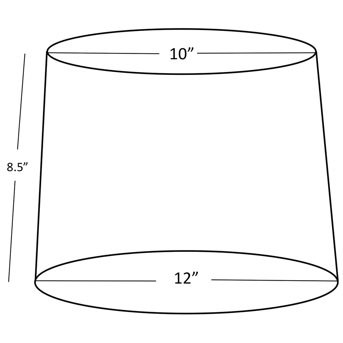 French Drum Burlap Lampshade, 12 to 16 Bottom Size