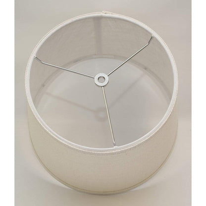 French Drum Burlap Lampshade, 12 to 16 Bottom Size