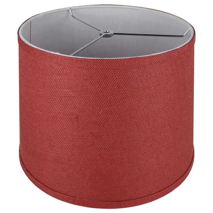 French Drum Burlap Lampshade, 12 to 16 Bottom Size