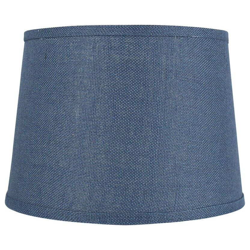 French Drum Burlap Lampshade, 12 to 16 Bottom Size