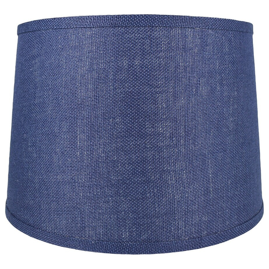 French Drum Burlap Lampshade, 12 to 16 Bottom Size