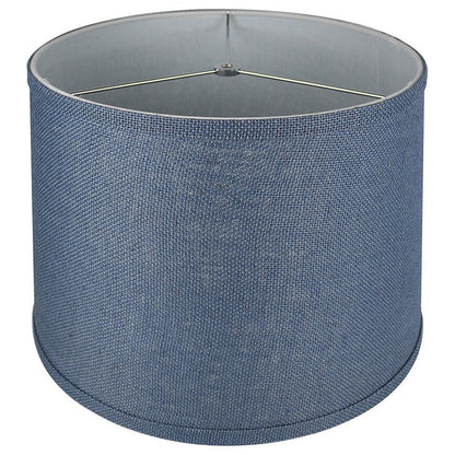 French Drum Burlap Lampshade, 12 to 16 Bottom Size