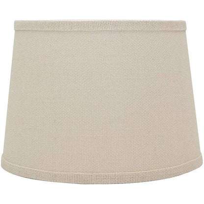 French Drum Burlap Lampshade, 12 to 16 Bottom Size
