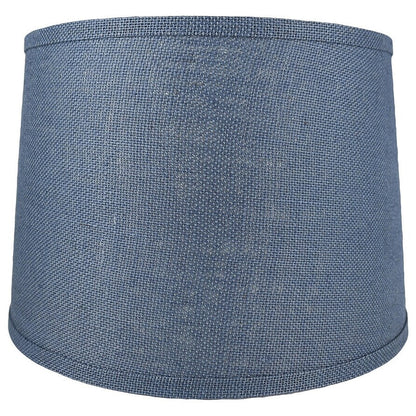 French Drum Burlap Lampshade, 12 to 16 Bottom Size