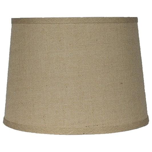 French Drum Burlap Lampshade, 12 to 16 Bottom Size