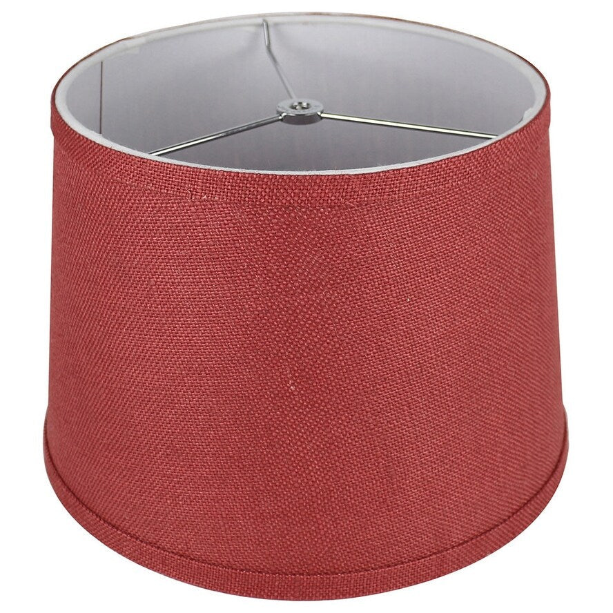 French Drum Burlap Lampshade, 12 to 16 Bottom Size
