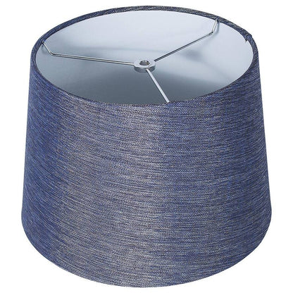 French Drum Lamp Shade, Textured Flax Linen, 12 Top, 14 Bottom, 10 Slant