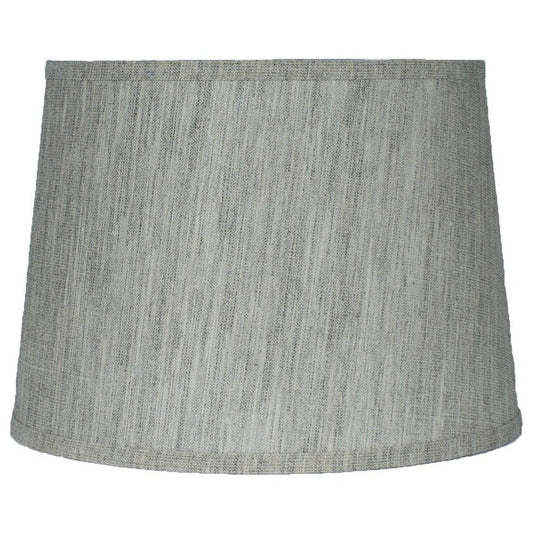 French Drum Lamp Shade, Textured Flax Linen, 12 Top, 14 Bottom, 10 Slant