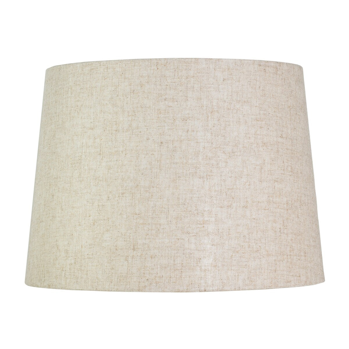 French Drum Lamp Shade, Textured Flax Linen, 12 Top, 14 Bottom, 10 Slant