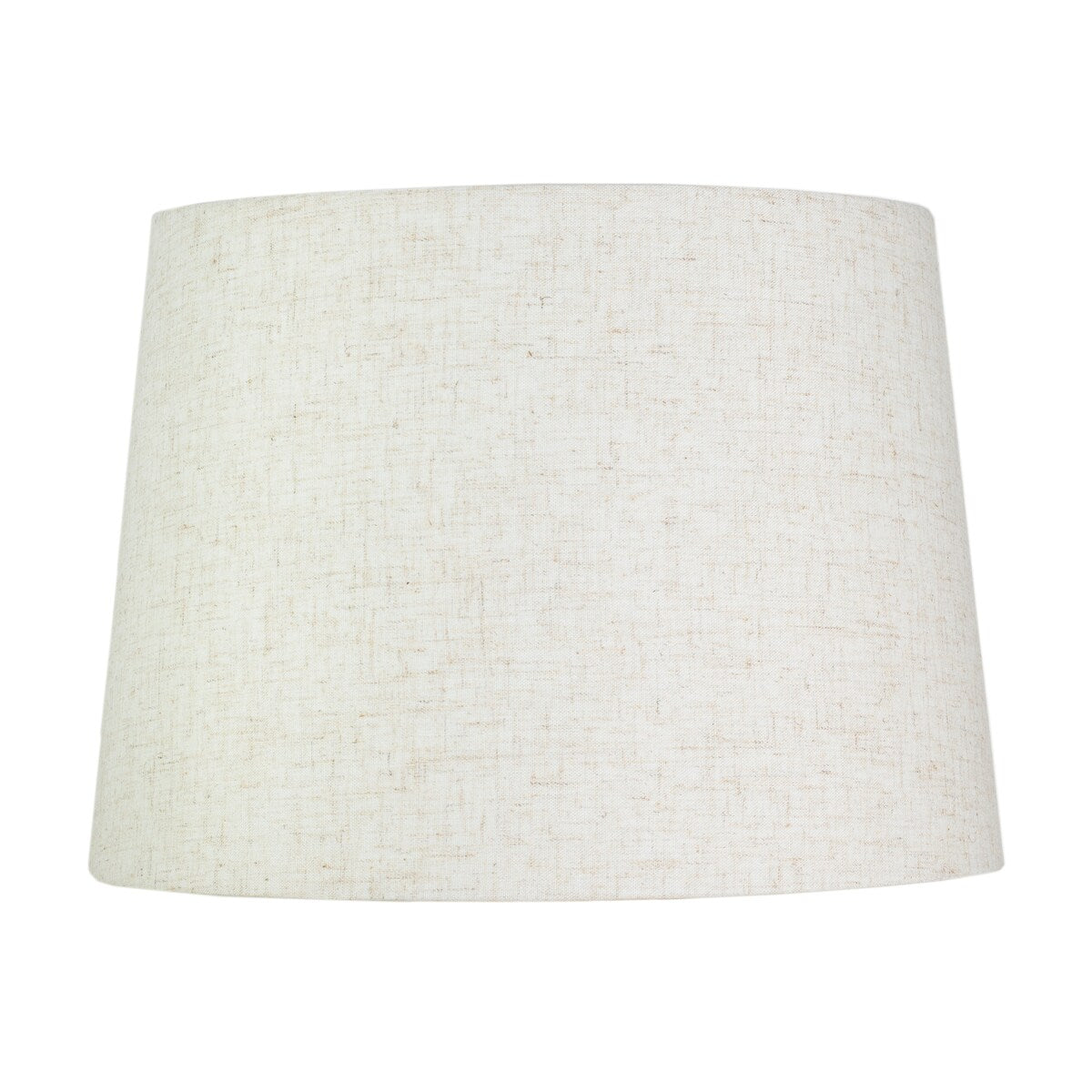 French Drum Lamp Shade, Textured Flax Linen, 12 Top, 14 Bottom, 10 Slant