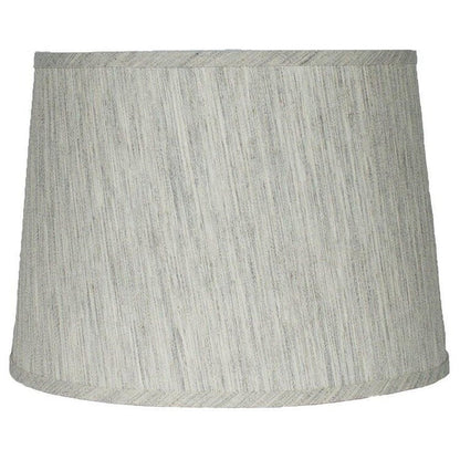 French Drum Lamp Shade, Textured Flax Linen, 12 Top, 14 Bottom, 10 Slant