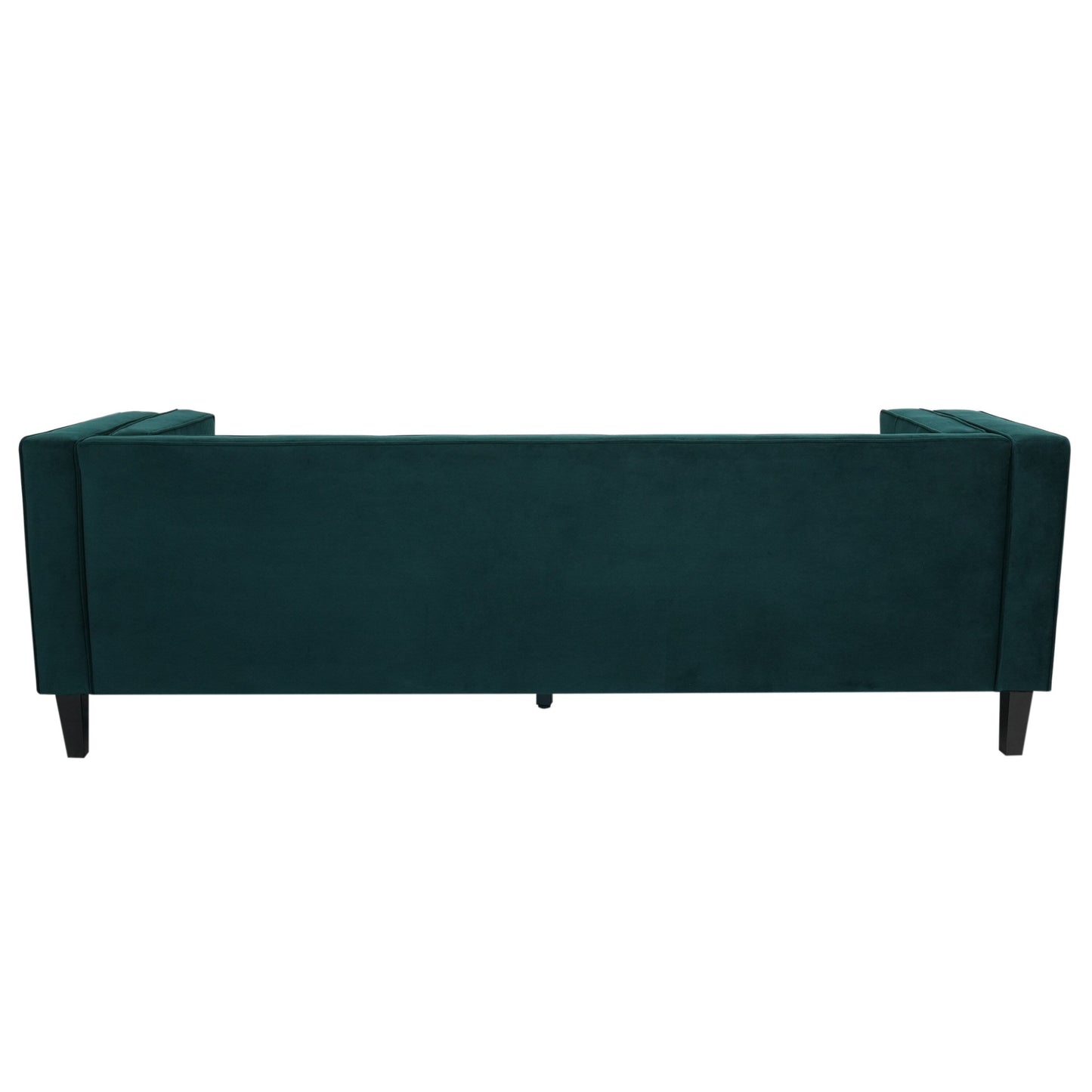 Frosty Green Velvet Button Tufted 3-seater Sofa with Hardwood Frame