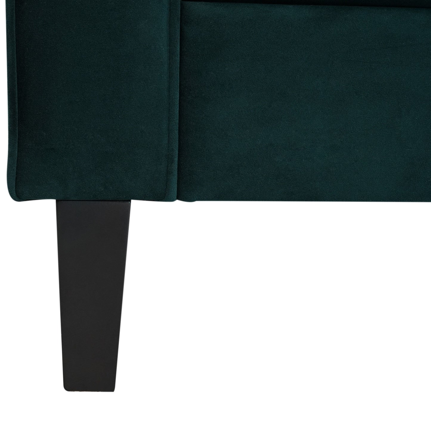 Frosty Green Velvet Button Tufted 3-seater Sofa with Hardwood Frame