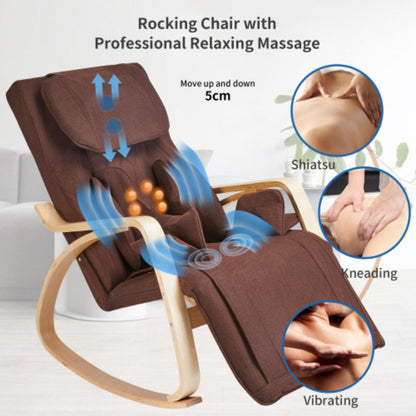 Full massage function-Air pressure-Comfortable Relax Rocking Chair, Lounge Chair Relax Chair with Cotton Fabric Cushion